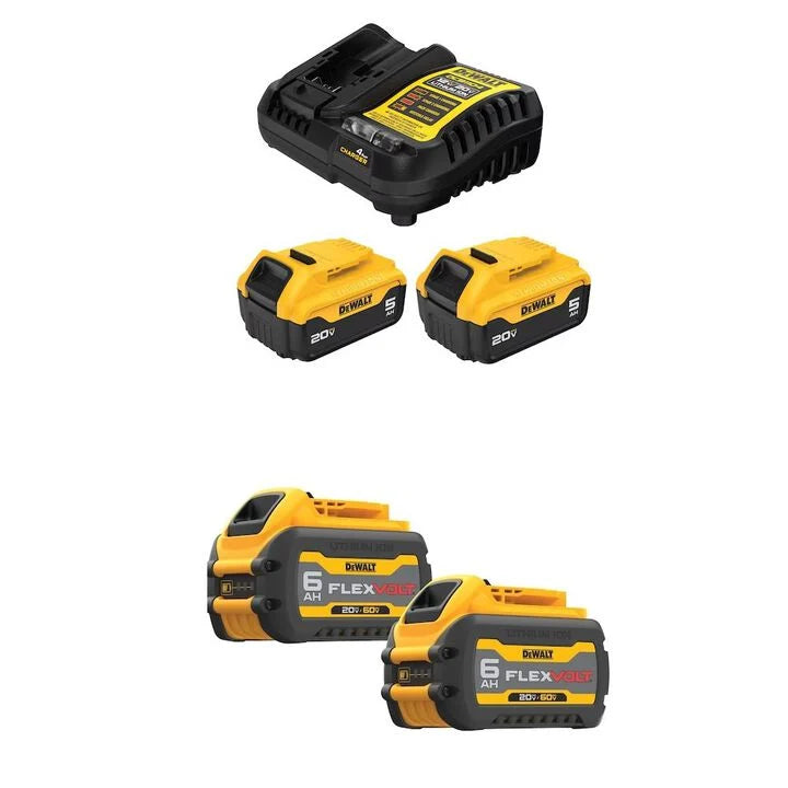 DEWALT 20/60V MAX Battery & 20V MAX Lithium-Ion Starter Kit Bundle