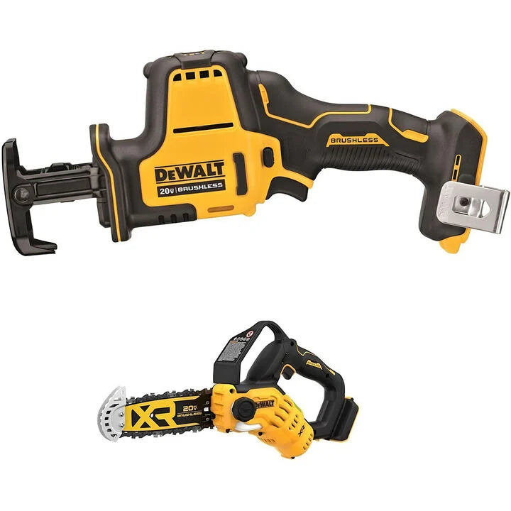 DEWALT 20V MAX Cordless Reciprocating Saw & Pruning Chainsaw Bundle