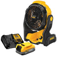 DEWALT 20V MAX Jobsite Fan with POWERSTACK 20V MAX Battery & Charger Kit Bundle