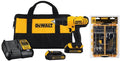 DEWALT 20V MAX Lithium Ion Compact Drill Driver Kit & Rapid Load Accessory Set With Toughcase+ Bundle