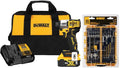 DEWALT 20V MAX XR Impact Driver Kit & Rapid Load Accessory Set With Toughcase+ Bundle