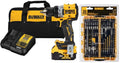 DEWALT 20V XR Compact Drill Driver Kit & Rapid Load Accessory Set With Toughcase+ Bundle