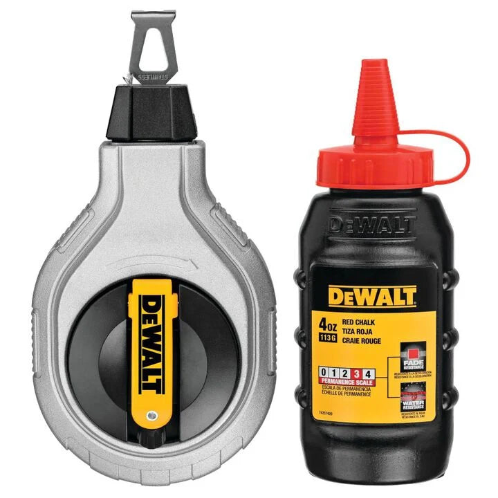 DEWALT 6:1 100ft Chalk Reel Kit with Red Chalk