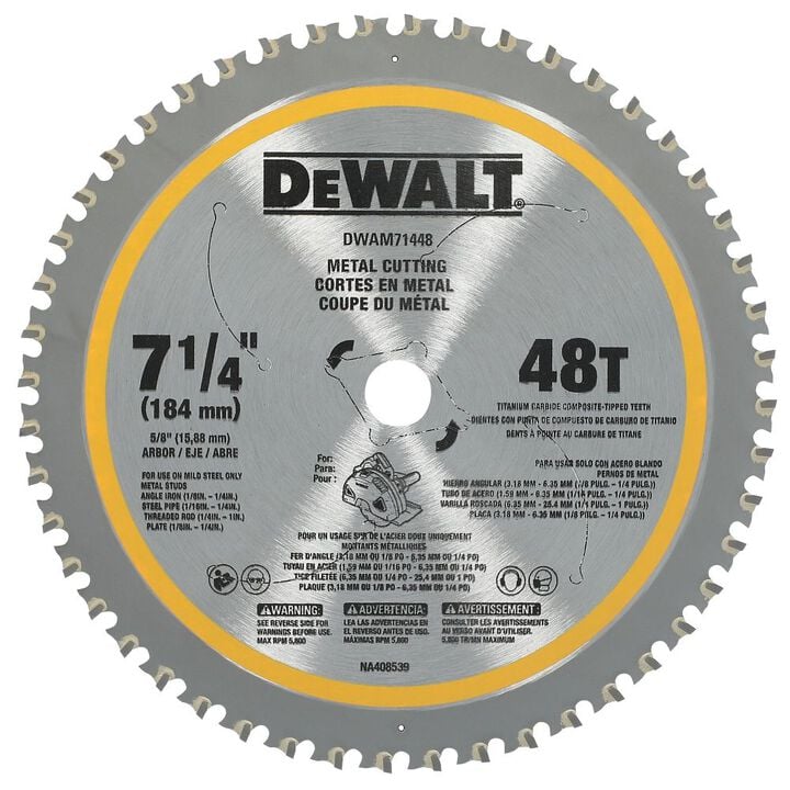 DEWALT 7-1/4 Inch 48T Metal Cutting Saw Blade
