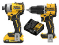 DEWALT Atomic 20V Max 1/4 Inch Compact Impact Driver Kit & Compact Hammer Drill Driver Bundle