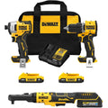 DEWALT ATOMIC 20V Max 3-Tool & 20V Max Battery 2pk with Charger Combo Kit Bundle