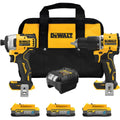DEWALT ATOMIC 20V MAX* Brushless Drill & Impact Driver Combo Kit with 3 POWERSTACK Batteries