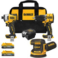 DEWALT ATOMIC 20V MAX* Brushless Drill, Impact Driver, Sander Combo Kit