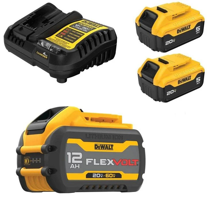 DEWALT FLEXVOLT 20/60V MAX 12Ah Battery & 20V MAX Starter Kit Bundle