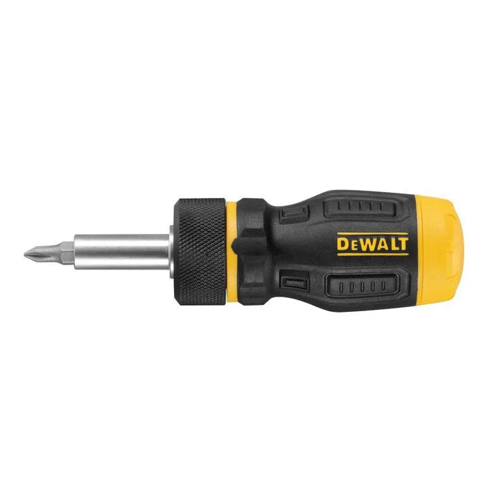 DEWALT MAXFIT Stubby Ratcheting Multi-Bit Screwdriver Set, 7 Pieces
