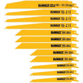 DEWALT Reciprocating Saw Blades Bi-Metal Set With Case 12pc