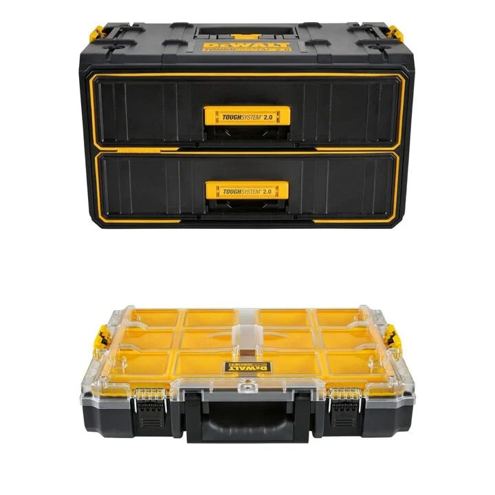 DEWALT TOUGHSYSTEM 2.0 2-Drawer Unit and Full-Size Organizer Bundle