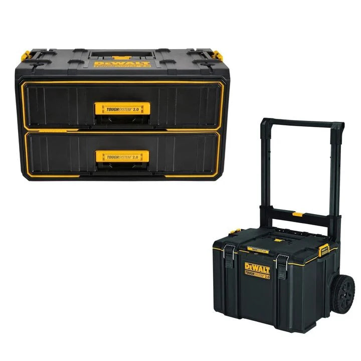 DEWALT Toughsystem2.0 22 Pound 2-Drawer Unit, 250 Pound Rolling Tool Box Bundle